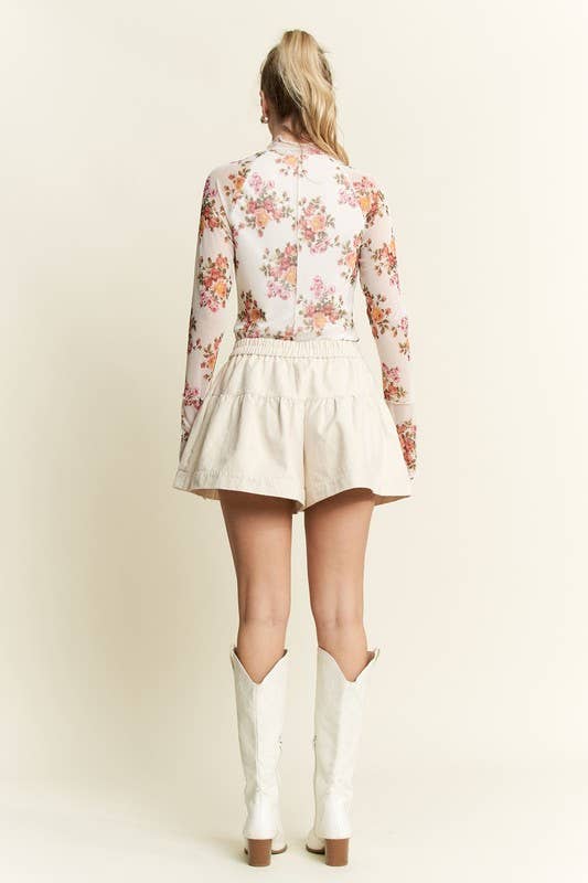 High Waist Ruffle Short