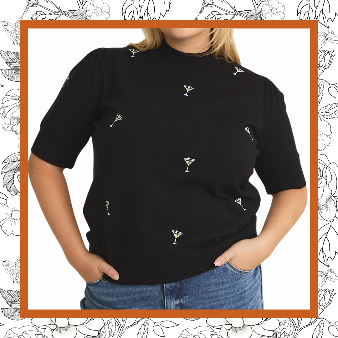 Mock Neck Martini Sweater