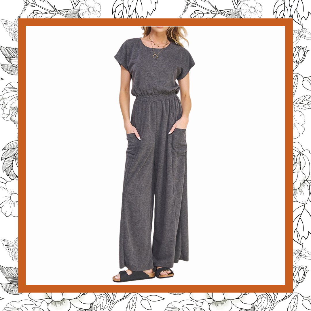 Lounge Jumpsuit Charcoal