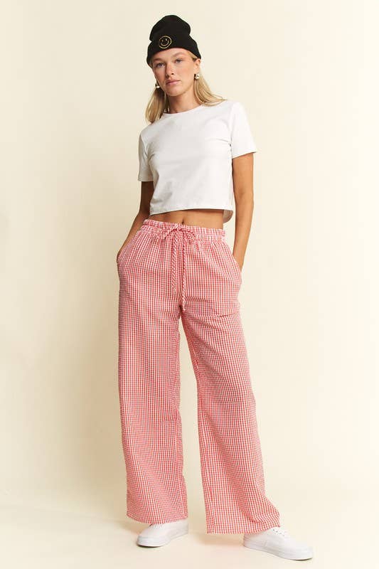 Gingham boxer pants