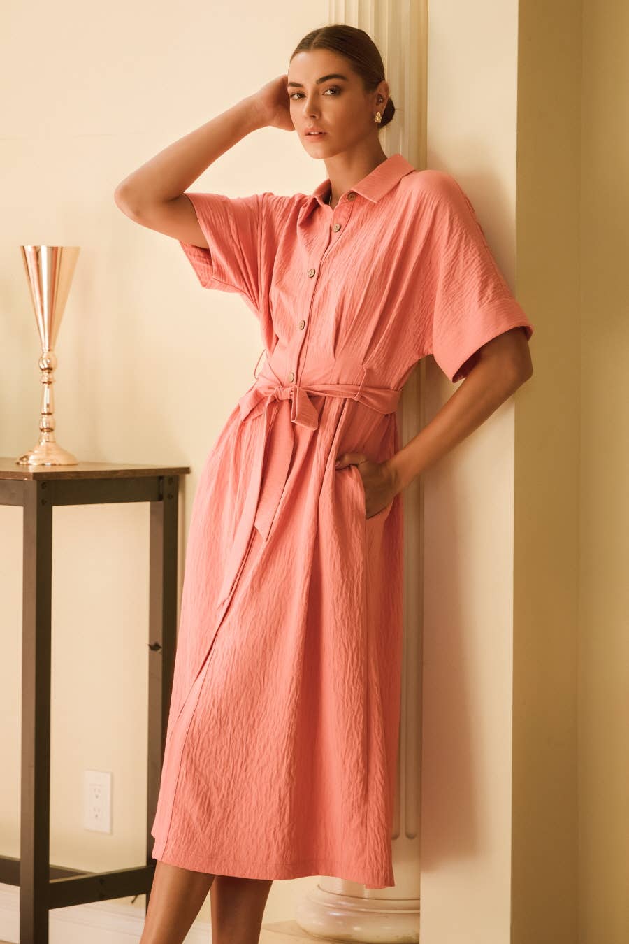 Solid Airflow Shirt Dress