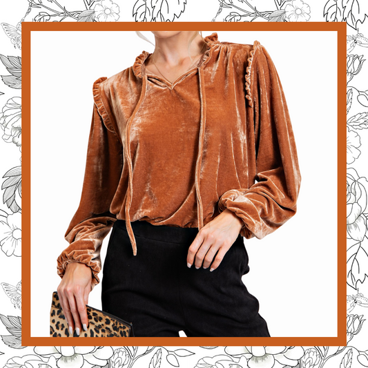Velvet Seam Top