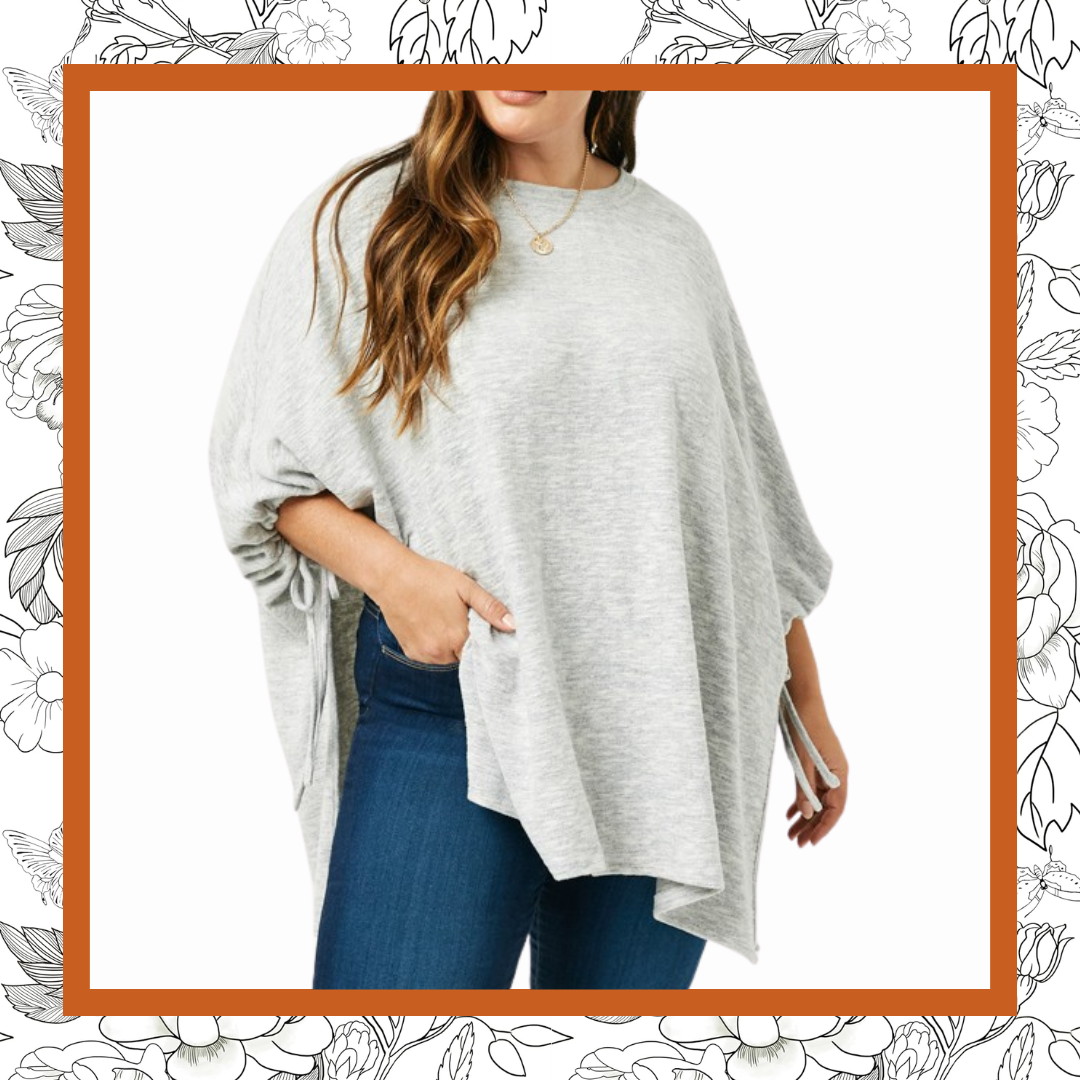 Knit Tie Pancho Top
