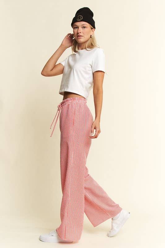 Gingham boxer pants